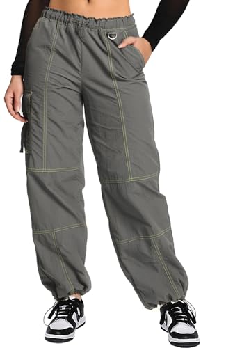 Cargo Pants - Baggy Women's Y2K Pants with Parachute Stitch, Perfect for Girls