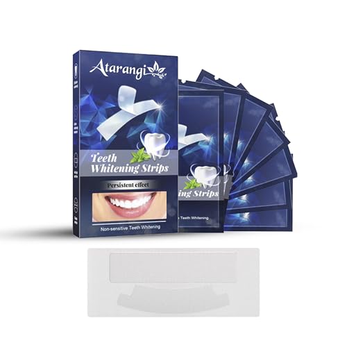 Image of Atarangi Teeth Whitening Strips - 14 PCS (7 Pairs) - Helps Remove Surface Stains from Coffee, Tea & Smoking - Easy Apply & Fresh Mint Flavour