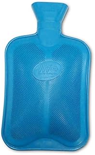 LIFE Hot Water Bottle  Large 1.8L Rubber Bottle  Comfort Warmth and Pain Relief (Blue)