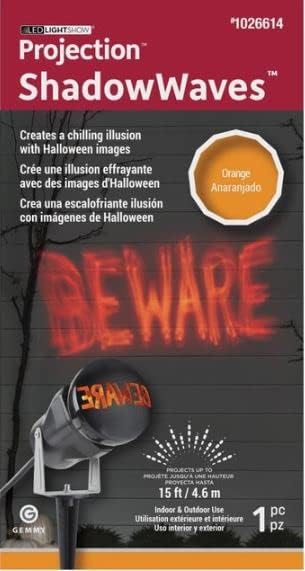 ShadowWaves Halloween Projection - Beware (Orange)