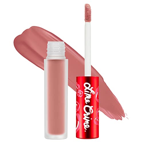 Lime Crime Velvetines Liquid Matte Lipstick, Lulu - Peachy Beige - French Vanilla Scent - Long-Lasting Velvety Matte Lipstick - Won't Bleed or Transfer - Vegan