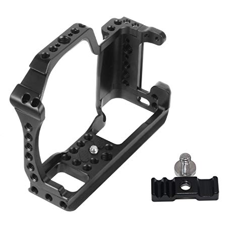 Image of CNC Camera Cage Rig 15mm Rail Rod Clamp Follow Focus System Support Compatible with X-T3 /XT3 /XT2 /X-T2 SLR Photography Stabilizer (with Cable Clip)