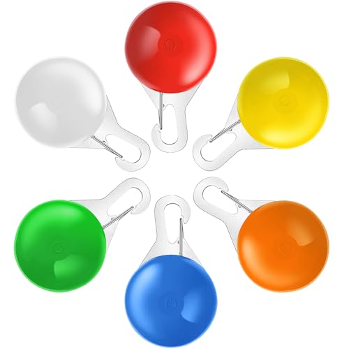 💡 【 Pendente luminoso LED 】 Riceverai 6 pendenti luminosi a LED multifunzionali, disponibili nei colori rosso, arancione, giallo, bianco, verde e blu. È possibile scegliere diversi colori da utilizzare in diverse situazioni. Ogni flash di sicurezza è dotato di una batteria, che può essere facilmente sostituita e utilizzata comodamente.