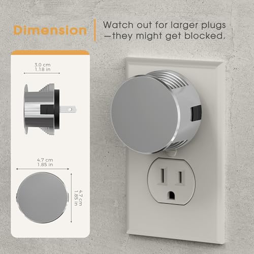 Image of Briignite Night Lights Plug into Wall Dusk to Dawn Sensor Nightlight | [2 Pack] Brightness Adjustable, 3000K Soft White, Dimmable Plug in Night Light for Bathroom Bedroom, Hallway