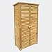 Wiltec Armadio da Giardino a casetta con Porta a Lamella 870x465x1600 mm Legno di Abete con Tetto in Bitume