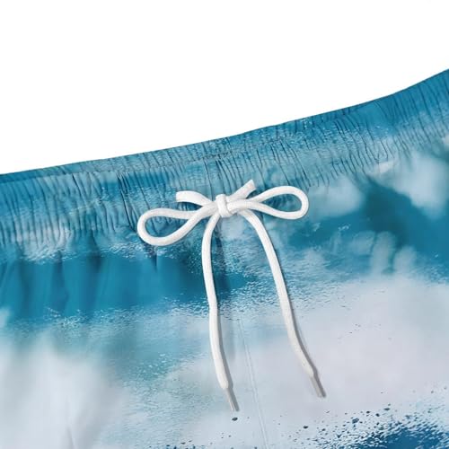 GIBZ Beach Shorts for Men Tie-Dye Stripe 2 in 1 Quick Dry Swim Trunks with Compression Liner Pockets Swimming Shorts4