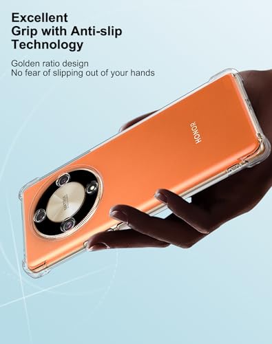 Image of Back Cover Transparent Soft Silicone Scratch Resistant Anti Slip Back Cover Case for Honor X9b - Transparent