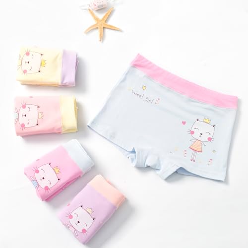 Girls Cotton Underwear Soft Boy Shorts Kids Boxer Briefs Panties(Pack of 5)3