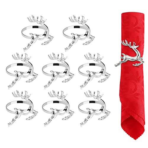 Amosfun 8 stücke Weihnachten serviettenringe Rentier serviettenhalter...