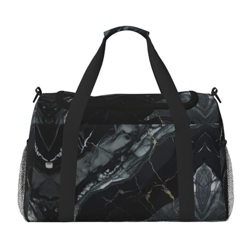 Sac de week-end marbre noir parfait pour vos voyages cabine et escapades de quelques jours
