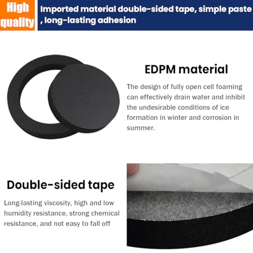 Osilly OSILLY-BLOCKER 4 Pcs 6.5 Inch Foam Speaker Enhancer, Car Door Foam Speaker Rings Blocker, Self Adhesive Soundproof Sponge Kit, Bass Blocker Pad thumb #3