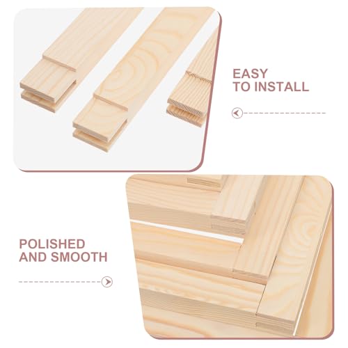 Barras de marco de madera para bordar tus manualidades en casa con este set ajustable para lienzo 4