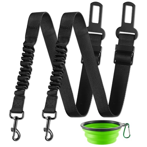 LivTee 2 Pack Retractable Dog Car Harness, Adjustable & Comfortab...