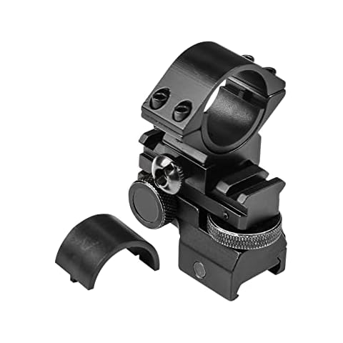Odepro AS004 Adjustable Picatinny Rail Mount for Torch Airsoft Rifle Scope Mount IR Torch Tube Diameter 1 to 1.18 Inches (25.4mm to 30mm) with Reducer Ring Adapter Cover