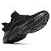 Womens Running Shoes Slip on Breathable Lightweight Fashion Sneakers Athletic Sports Walking Gym Work Shoes Black