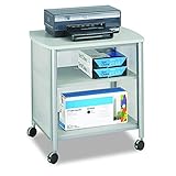 Safco Products Impromptu Mobile Print Stand 1857GR, Gray, 200 lbs. Capacity, Contemporary Design, Swivel Wheels