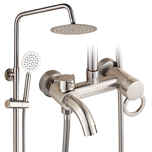 Système de douche SUS304 en acier inoxydable finition nickel brossé durable