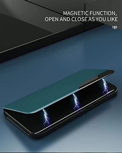 FTRONGRT Capa para Xiaomi Redmi Note 11 Pro 5G, concha magnética, couro PC, janela transparente, com