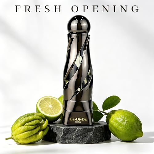 Image of A CENTER La Di Da Men Cologne 100ml Fresh Spicy Gourmand Eau de Parfum Bergamot Vanilla Amber Scent Gift for Him