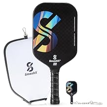 SmashX Professional Pickleball Paddles - USA Pickleball Approved,12K | T700 Carbon Fiber Thermoformed Edgeless | Edge Guard 16mm | 14mm Pickleball Paddles with PP Honeycomb Core for Spin,Power&Control