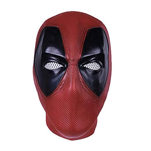 Halloween mask latex huvud film cosplay hjälm för vuxna män, maskerad prestation rekvisita, röd