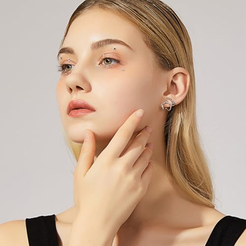 Dr's gift Y2K Statement Earrings For Women Silver Punk Irregular Earrings Unique Studs Retro Jewelry Gift3