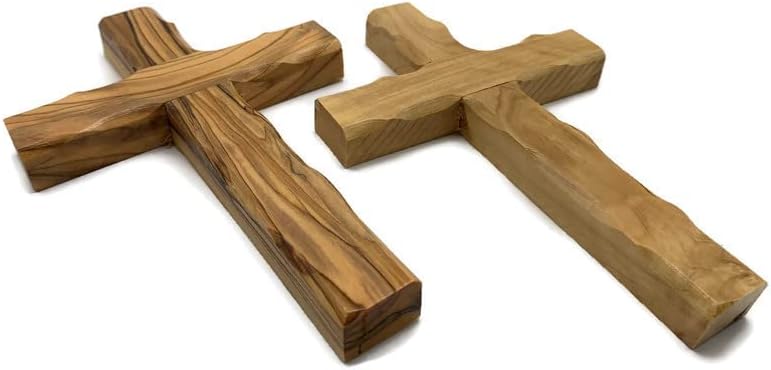 Miniatura 7 de iHoly Land Crafts Cruz de pared de madera de olivo de Belén, cruces de madera para colgar en la pared, cruz de confirmación, regalo de bautismo,