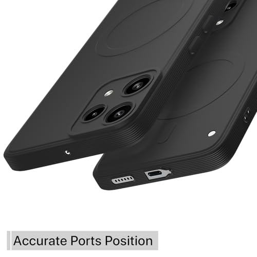 Image of Pikkme Back Cover for Nothing Phone 3a Lite 5G Soft Matte Silicone Mag-Safe Design (Mag-Safe Not Support) Camera Protection | Slim Fit Bumper Cover (Black)