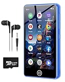 144GB MP3 Player with Bluetooth and WiFi,MP3 & MP4 Players with 4.02-inch Touchscreen and Speaker,Spotify Music Players with Pandora,Audible,Amazon Music,Spotify,Play Store,Up to 512GB (Blue)