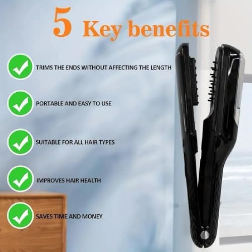 Image of 2 in 1 Split Split Ends Remover Machine For Hair Women | Rechargeable Cordless Trimmer | Portable split end trimmer for Frizzy Dry Damaged Curly Hair |