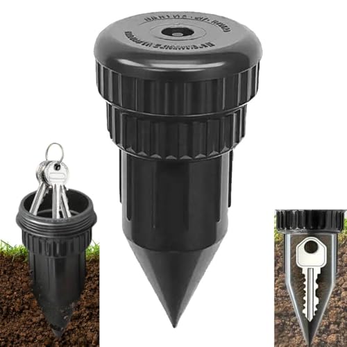 Image of Fake Sprinkler Key Hider with Storage Box, Hide A Key Cash Hider Sprinkler Head, Outdoor Key Holder for House Keys, Car Keys, Waterproof Camouflage Key Safe,Easy Push Into The Ground-1PC