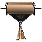 Industrial Paper Dispenser with Crumpler and Idler, 36 Inches, Wall or Table Mount, Black