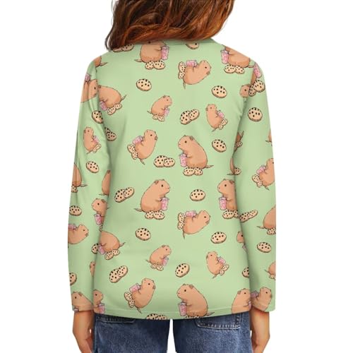 Girls Long Sleeve T Shirt with Cute Cartoon Graphic Soft Lightweight Crewneck Tee Loose Fit Casual Top2