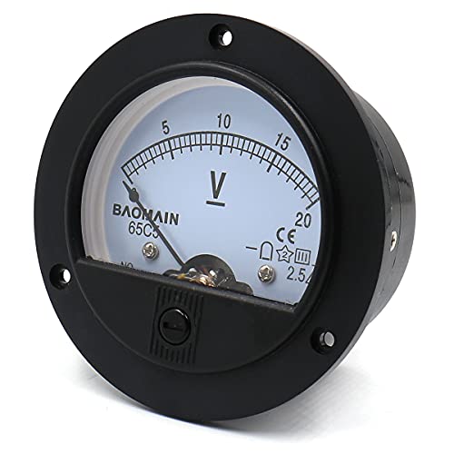 Image of BAOMAIN 65C5 DC 0-20V Class 2.5 Analog Panel Volt Meter