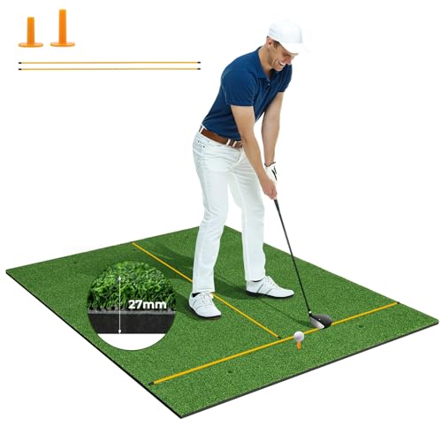 Costway Tapete De Golf 3 En 1, Alfombrilla De Golf Césped Sintético, Densidad 20 25mm, 2 Tees De Golf 2 Palos De Alineación, 3 Orificios Perfo Costway Tapete De Golf 3 En 1, Alfombrilla De Golf Césped Sintético, Densidad 20 25mm, 2 Tees De Golf 2 Palos De Alineación, 3 Orificios Perfo