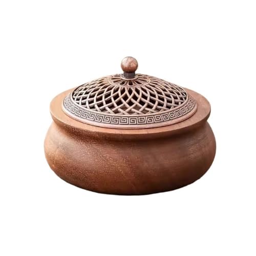 Quemador de Incienso Quemador De Incienso Madera Maciza Nogal Creativo Chino, Adornos Aromaterapia Zen For Ceremonia del Té Agar Interior Hogar Incensario