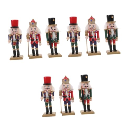 MAGICLULU 3 Juegos Exhibición De Marionetas Adornos De Madera para Regalar Adornos De Madera para Escritorio Soldados Decoración Puerta Figuras De Cascanueces Soldado De Nuez 3 Piezas * 3