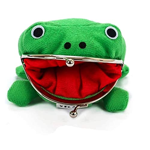 Cute Frog Wallet Anime Cosplay Cartoon Kitten Wallet Frog Exchange Wallet Small Wallet Funny Plush Toy Gift (Anime frog)