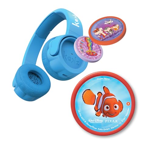 Kekz Starterset Premium Blau: Kekzhörer inkl Audiochip Disney - Findet Nemo, Cookie Crew Hörspiel & Wunderkekz (Kopfhörer für Kinder, Reisekopfhörer für unterwegs & zuhause, Reisen mit Kindern)