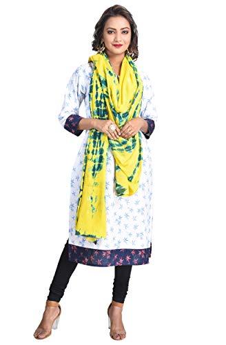 Image of Women's Pure Cotton Multi-Colored Traditional Authentic Tie Dye with Bandhej Bandhani Dupatta Chunni