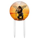 Acrylic Wonder Woman Movie Poster Cake Topper Party Decoration for Wedding Anniversary Birthday Graduation