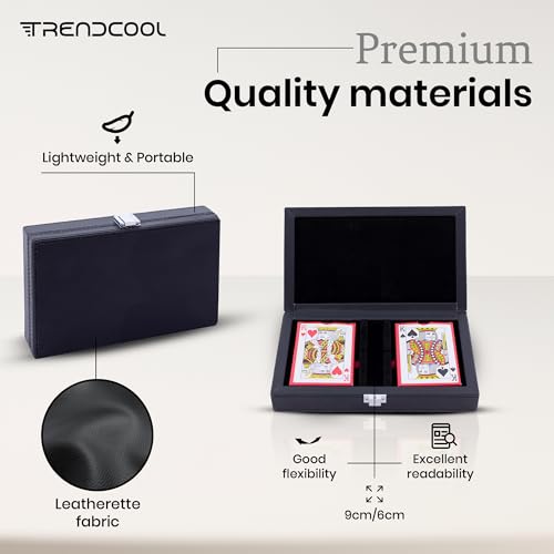 Professionelle Poker-Karten, Poker-Deck, Brettspiel mit Kunstlederbox, weißes Poker-Deck (DOB White/White) – Bild 4