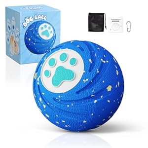 Pelota interactiva para perros grandes – Juguetes para perros para masticadores agresivos para mantenerlos ocupados, material duradero de E-TPU, 3 modos de juego, bolas automáticas para perros