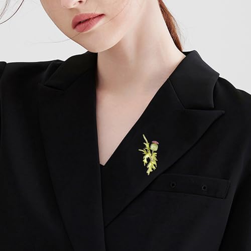 Image of Rhinestone Flower Brooches for Women Enamel Floral Brooch Lapel Pins for Mom Wife Elegant Dress Accessories Mother's Day Jewelry Gifts