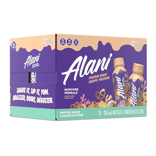 Alani Nu Protein Shake, Ready to Drink, Naturally Flavored, Gluten Free, Only 140 Calories with 20g Protein per 355mL bottle (Munchies, 12 Pack) - image 7