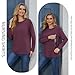 Women's 3 Pack Long Sleeve Nursing Tops for Breastfeeding with Hidden Zippers Soft Cotton Maternity Shirts