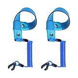 2PCS Kill Switch Lanyard for Boat Jet Ski Lanyard Wrist Strap Replace EW2-68348-00-00 Suit for Yamaha Marine Outboard Motor Ignition Emergency Kill Stop Cord Tether (Blue)