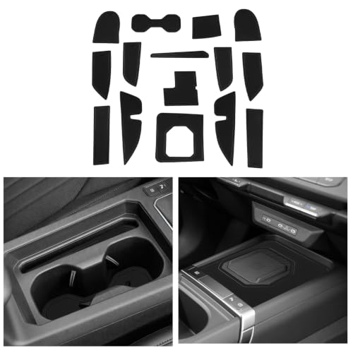 Image of CDEFG 15Pcs for 2027 Kia Seltos Door Slot Mat Console Pocket Insert | for 2027 Kia Seltos Accessories Door Slot Coverage Console Insert Pocket Rubber Set, Black (Not for Hyrbid Models)