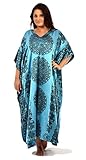 Up2date Fashion's Womens Satin Caftan in Deep Seagrass Print, Style Caf-90C4OneSizeDeepSeagrass