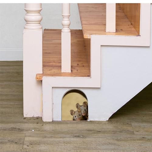 Fanshuge FANSHUGE-00007 10Pcs 3D Mouse Hole Wall Decals Peel And Stick,Decorative Wall Stickers thumb #5